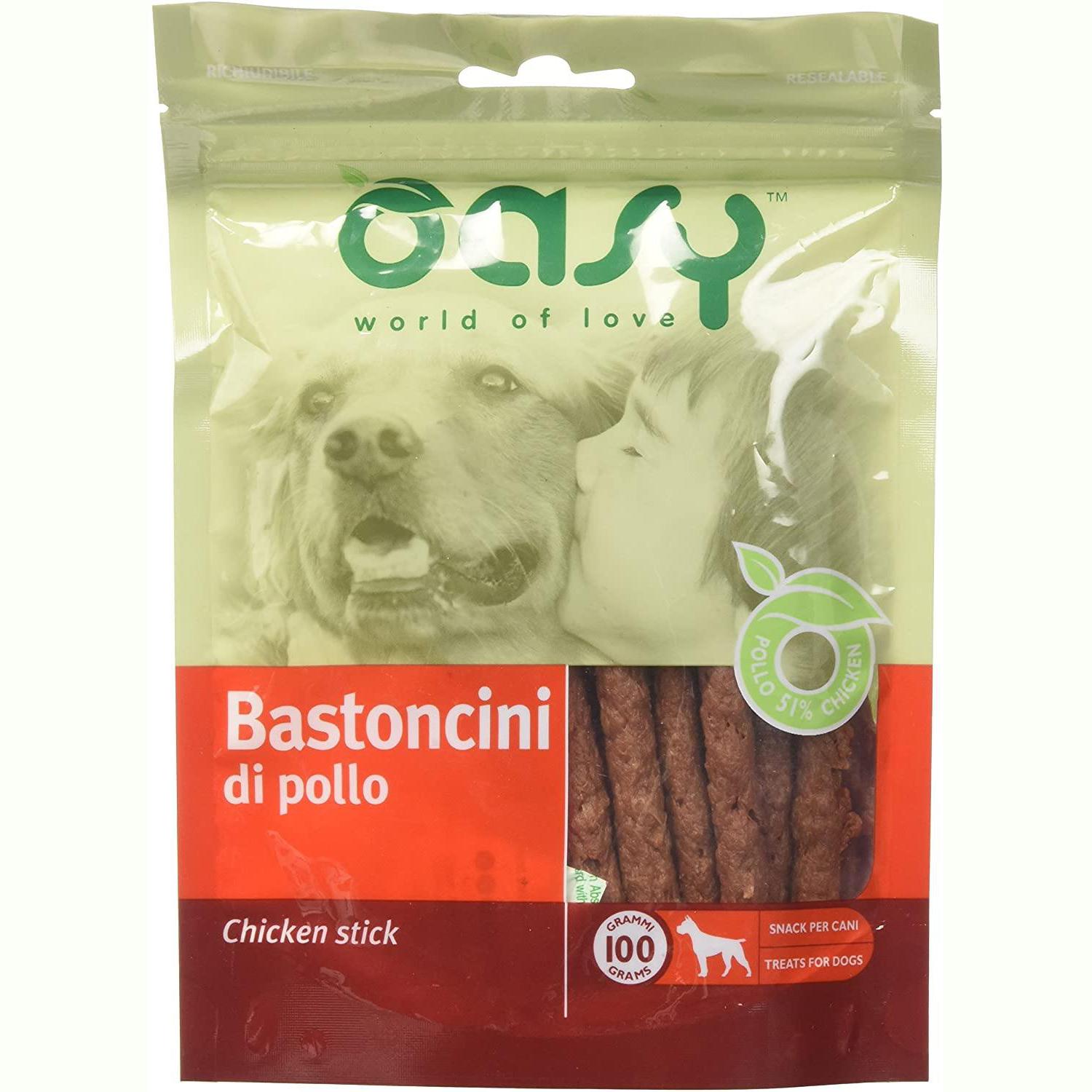 Oasy Bastoncini di Pollo Snack Cani 100 Gr