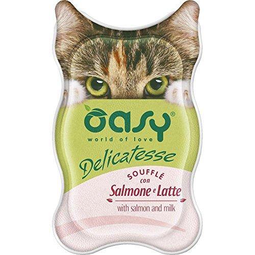 Oasy Delicatesse Soufflè Salmone e Latte Umido Gatto 85 Gr