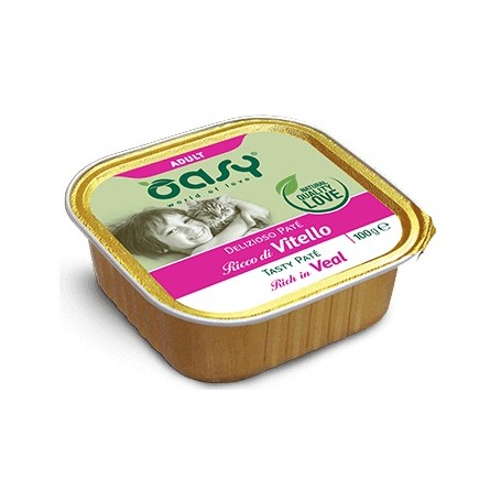 Oasy Delizioso Paté Adult Vitello Umido Gatto 100 Gr