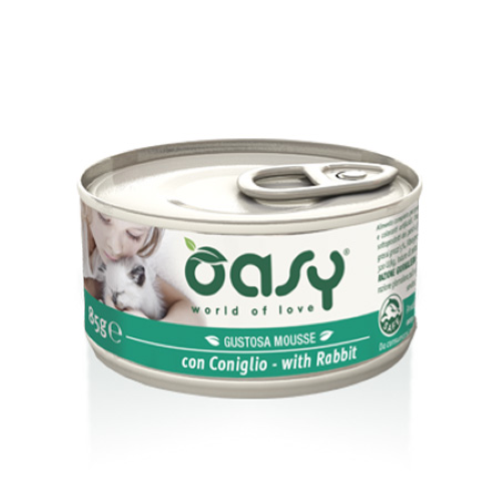 Oasy Mousse Coniglio Umido Gatto 85 Gr