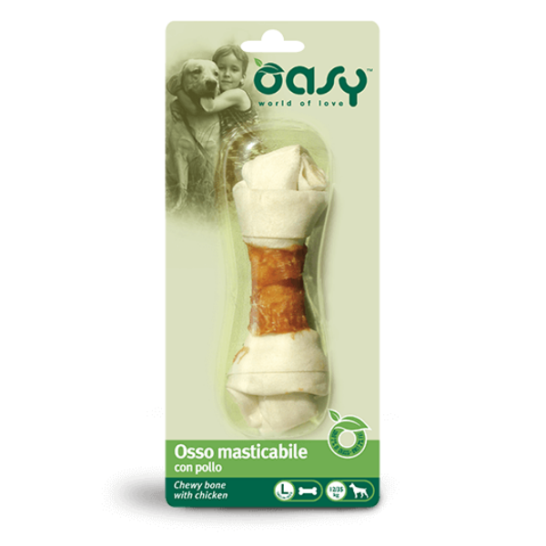 Oasy Osso Masticabile con Pollo Snack Cani Taglia L 67 Gr