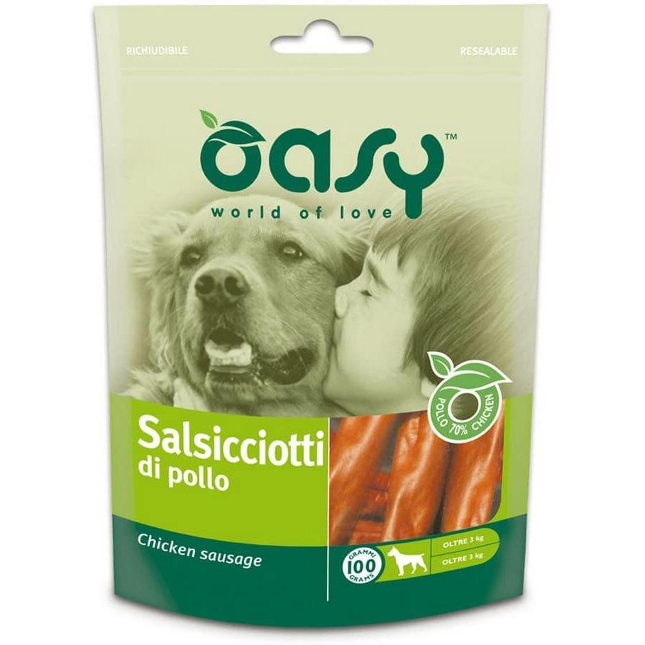 Oasy Salsicciotti di Pollo Snack Cani 100 Gr