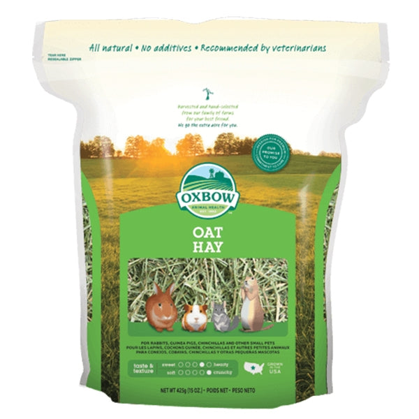 Oxbow Fieno d'Avena Oat Hay Fieno di Avena 425 Gr Per Conigli Cavie e Chinchillà