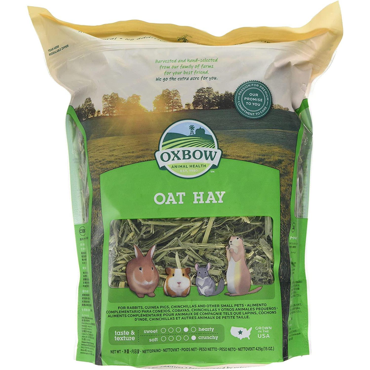 Oxbow Fieno d'Avena Oat Hay Fieno di Avena 425 Gr Per Conigli Cavie e Chinchillà