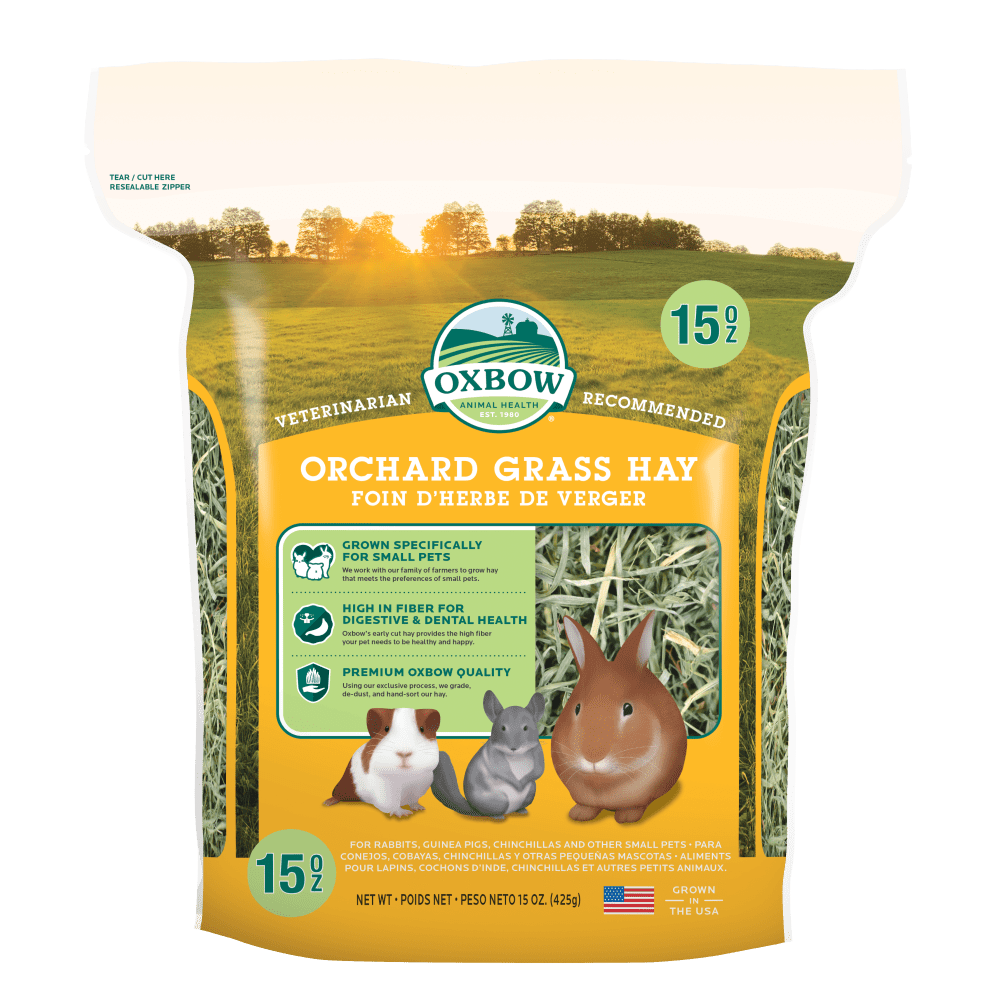 Oxbow Fieno di Erba Mazzolina Orchard Grass Hay 425 Gr Per Conigli Cavie e Chinchillà