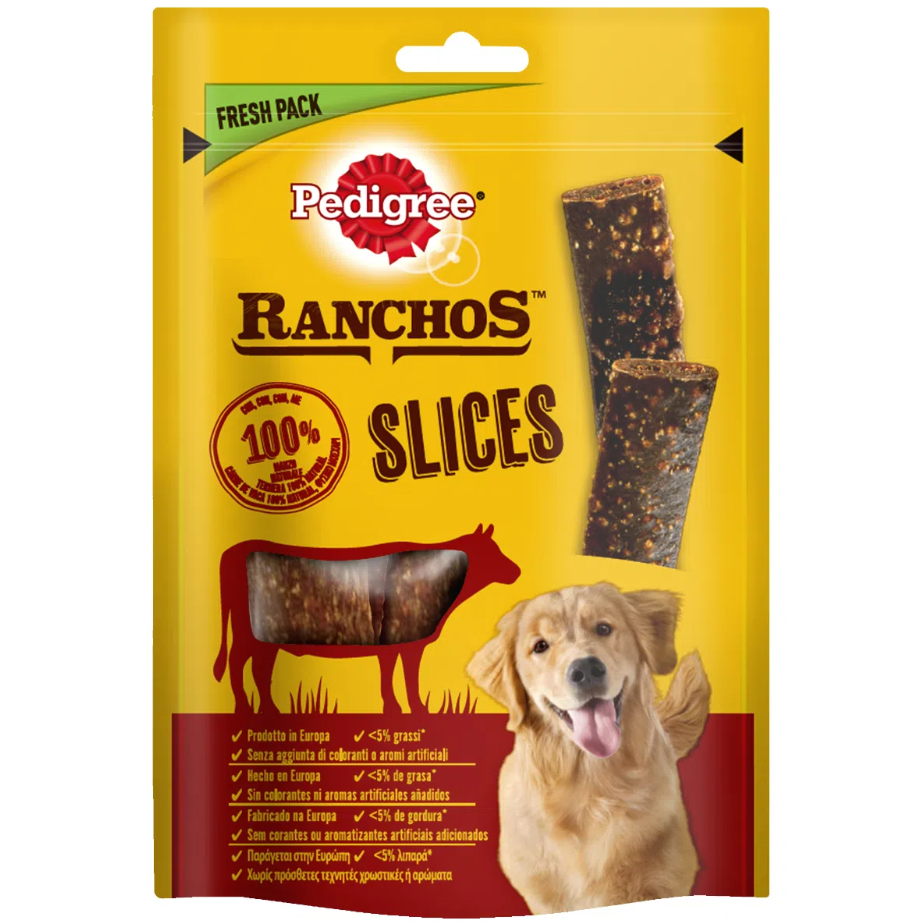 Pedigree Ranchos Slices MANZO 60G