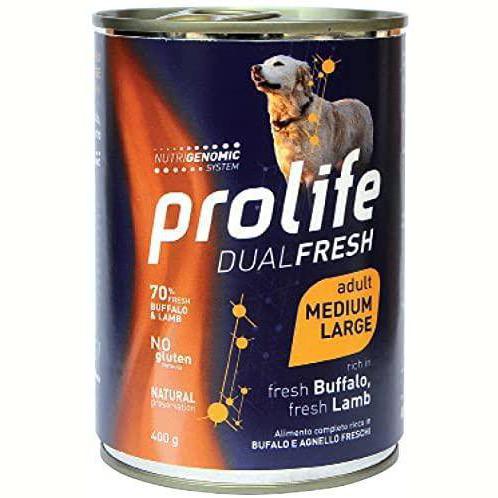 Prolife Dual Fresh Adult fresh Buffalo, fresh Lamb - Medium/Large scatoletta da 400grammi