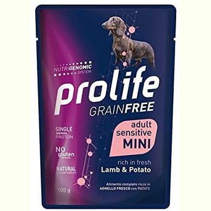 Prolife Adult Grain Free Adult Mini Agnello&Patate 100gr Alimento umido per Cani