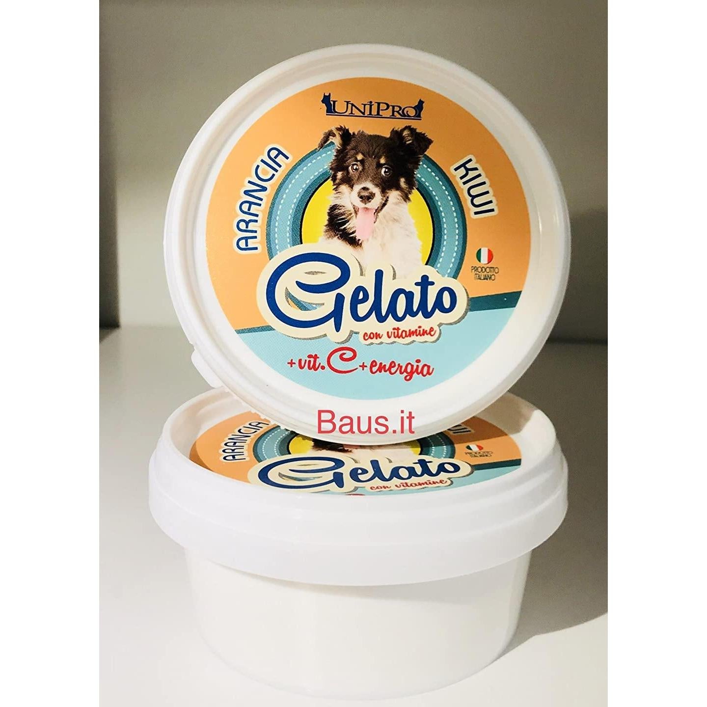 Unipro Gelato per Cani e Gatti Fresco Gustoso Kiwi e Arancia