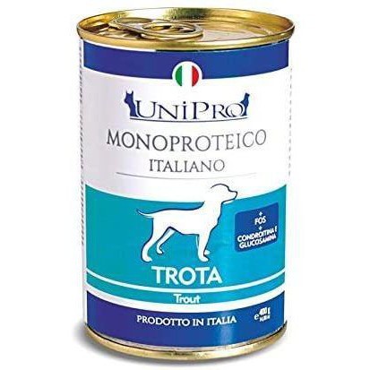Unipro Unicamente Trota Alimento Monoproteico per Cani 400 Gr
