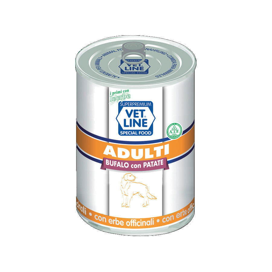 Vet Line Cane Adulti Lattina Bufalo e Patate 400 Gr