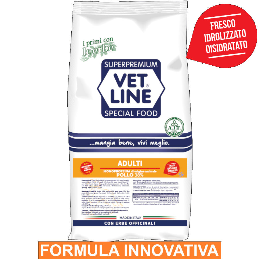 Vet Line Crocchette Cane Adulti - Pollo 12,5 Kg