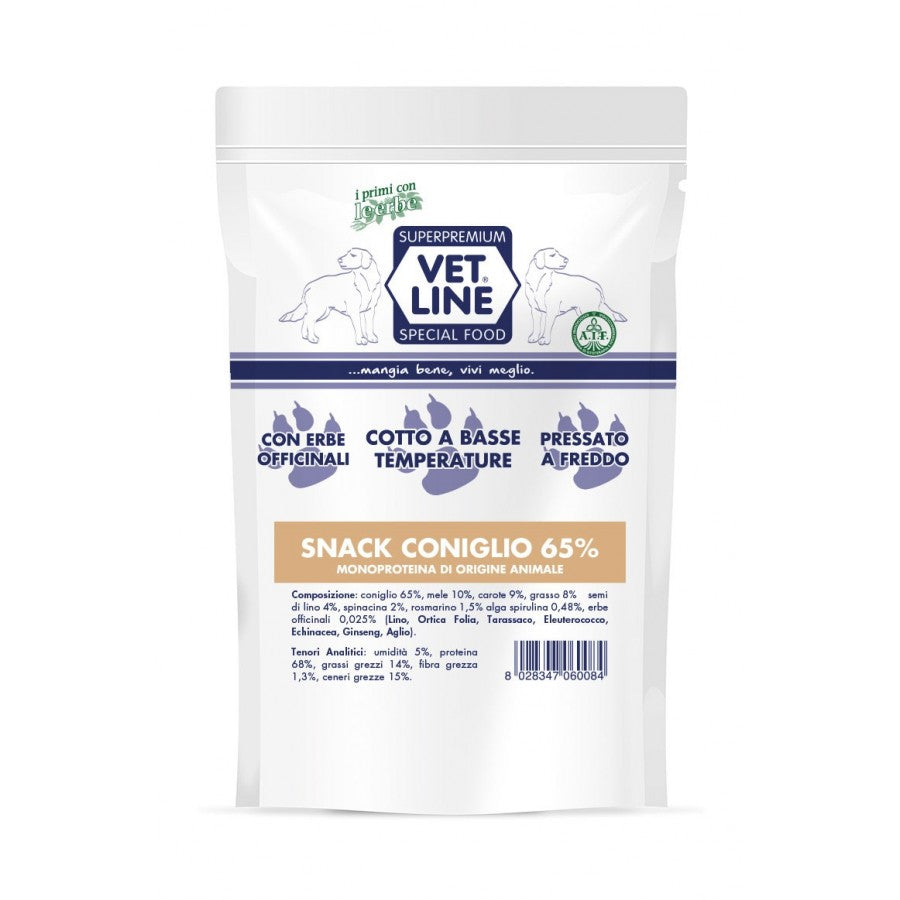 Vet Line Snack per Cani al Coniglio - 80g Grain Free