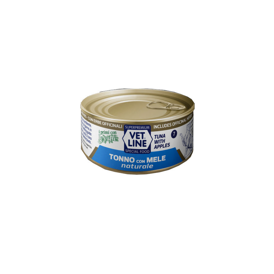 Vet Line Umido Gatto Naturale Tonno e Mele 70 Gr