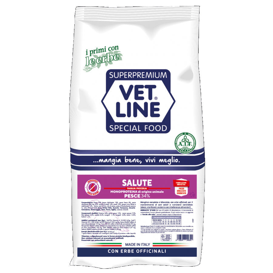 Vetline Secco Cane Salute Pesce Taglia Piccola 3 Kg