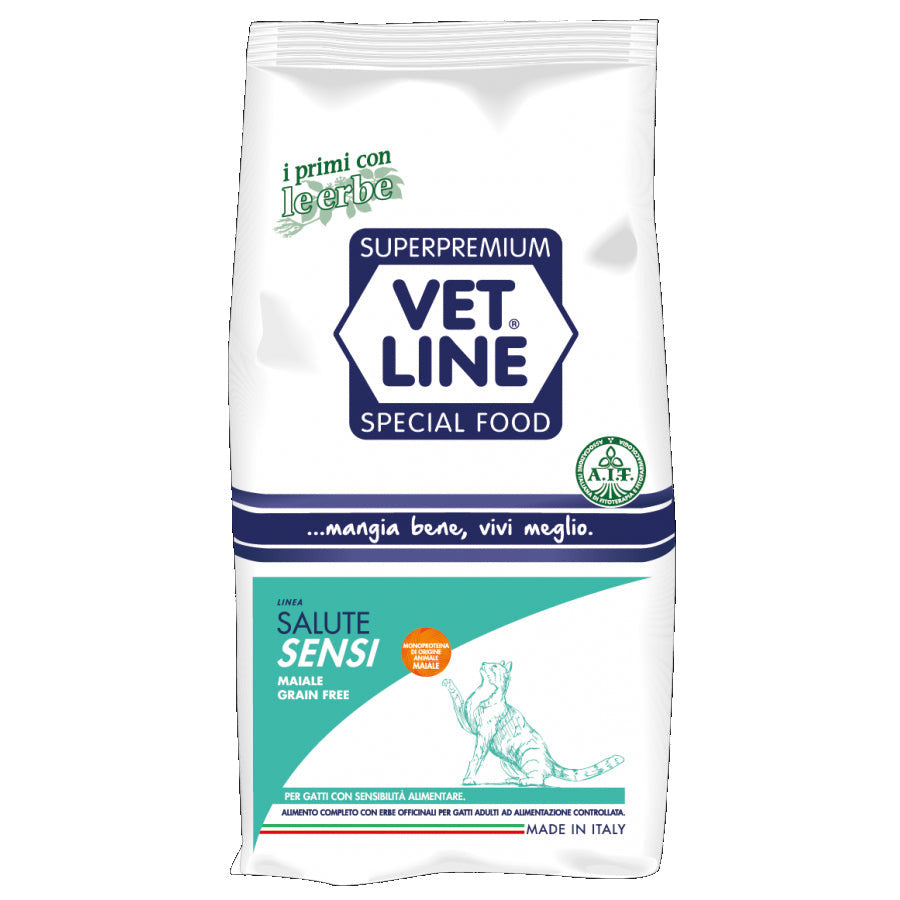 Vetline Secco Gatto Salute Sensi Maiale Grain Free 400 Gr