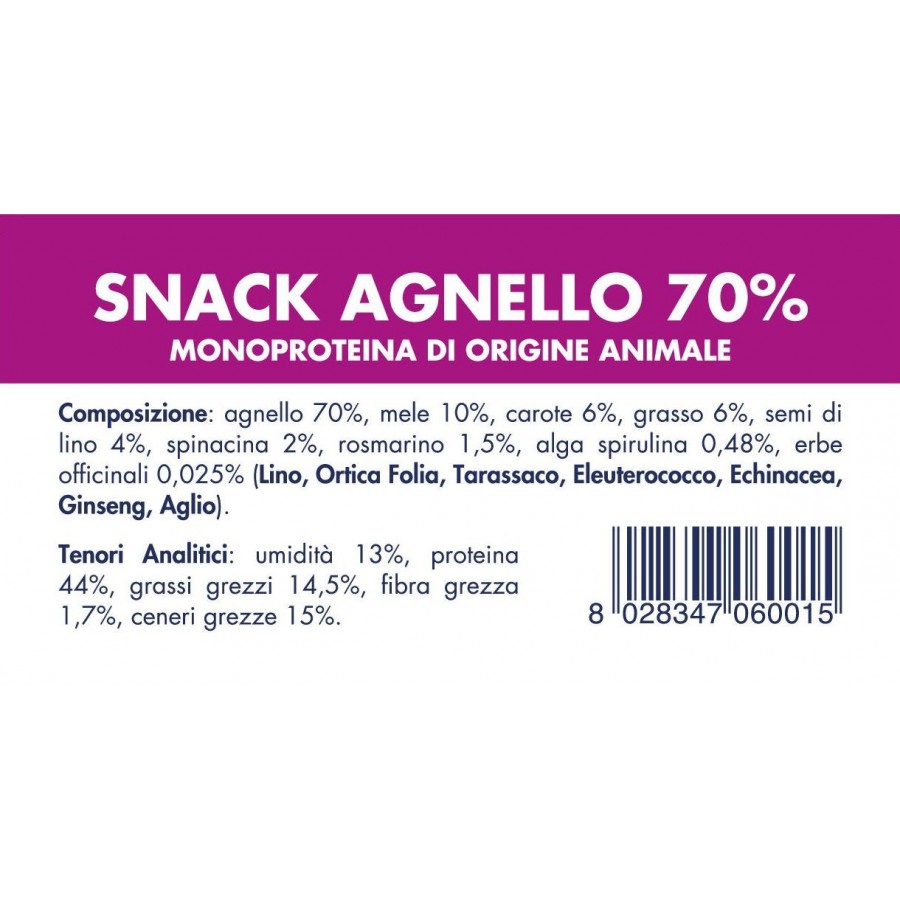 Vetline Snack per Cani all'Agnello - 80g