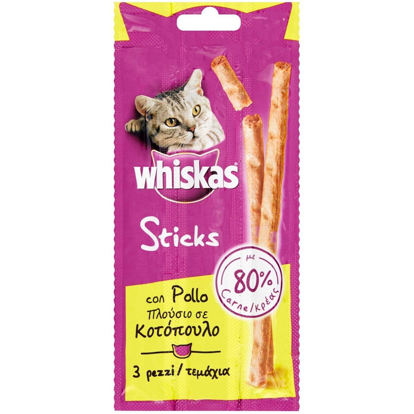 Whiskas - Sticks con Pollo - 3 Pezzi da 6 gr