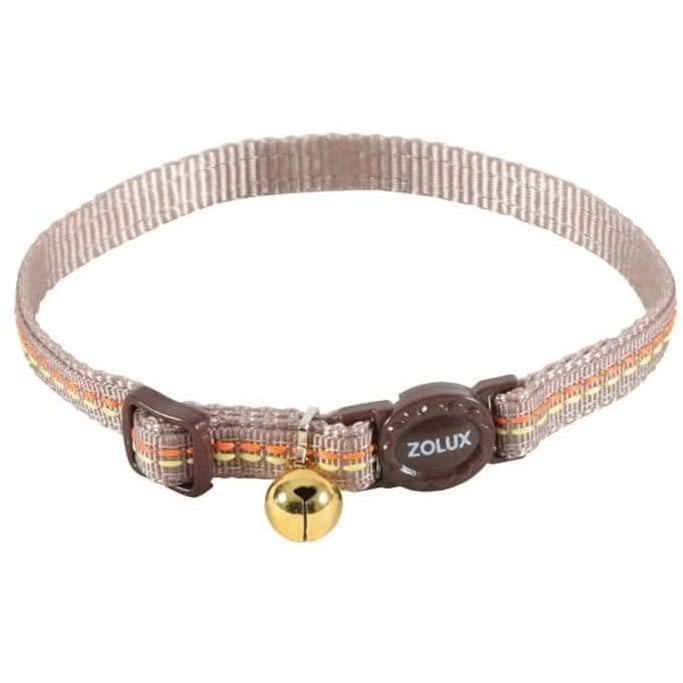 Zolux 520031CHO - Collare per gatto in nylon, regolabile, colore: Marrone